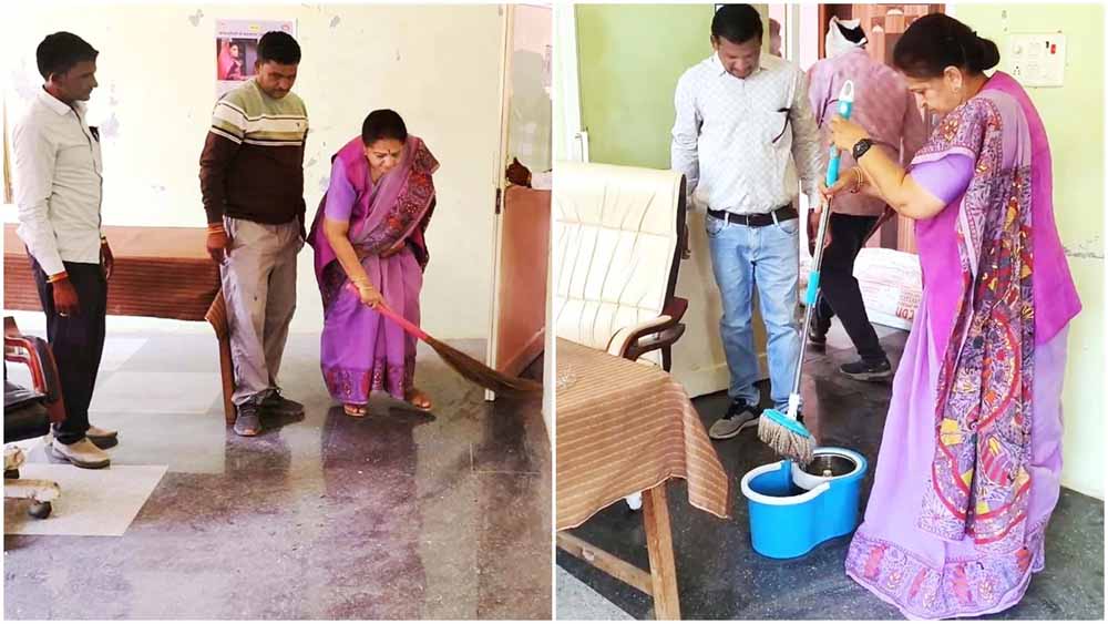 बोरसल पंचायत में बैठक लेने पहुंचीं भाजपा विधायक अर्चना चिटनिस भवन में पसरी गंदगी देखकर भड़कीं