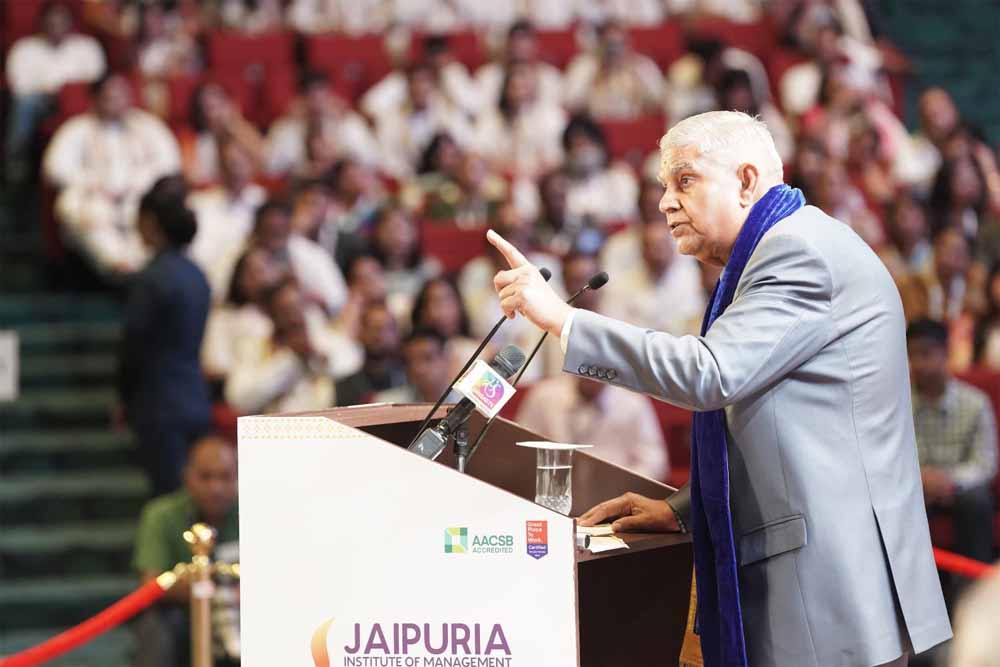 अब वह समय नहीं रहा जब हम अपने हितों के विरोधी देशों को यात्रा या आयात के माध्यम से सशक्त करते रहें : उपराष्ट्रपति धनखड़