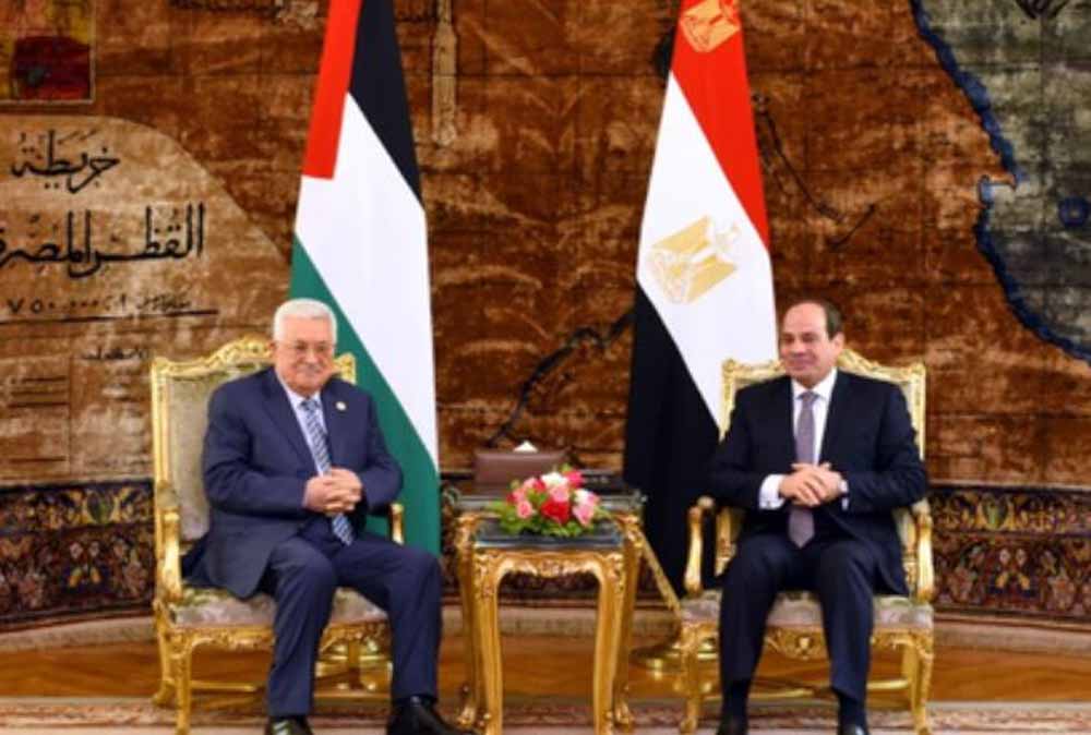 फिलिस्तीन राष्ट्रपति और मिस्र के राष्ट्रपति ने गाजा पट्टी में तत्काल और स्थायी युद्धविराम का आग्रह किया