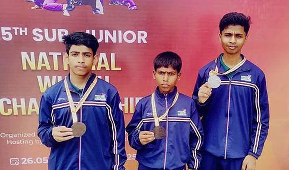 25वीं नेशनल सब जूनियर वूशु चैंपियनशिप में बिहार के तीन बच्चों ने दिखाया शानदार खेल