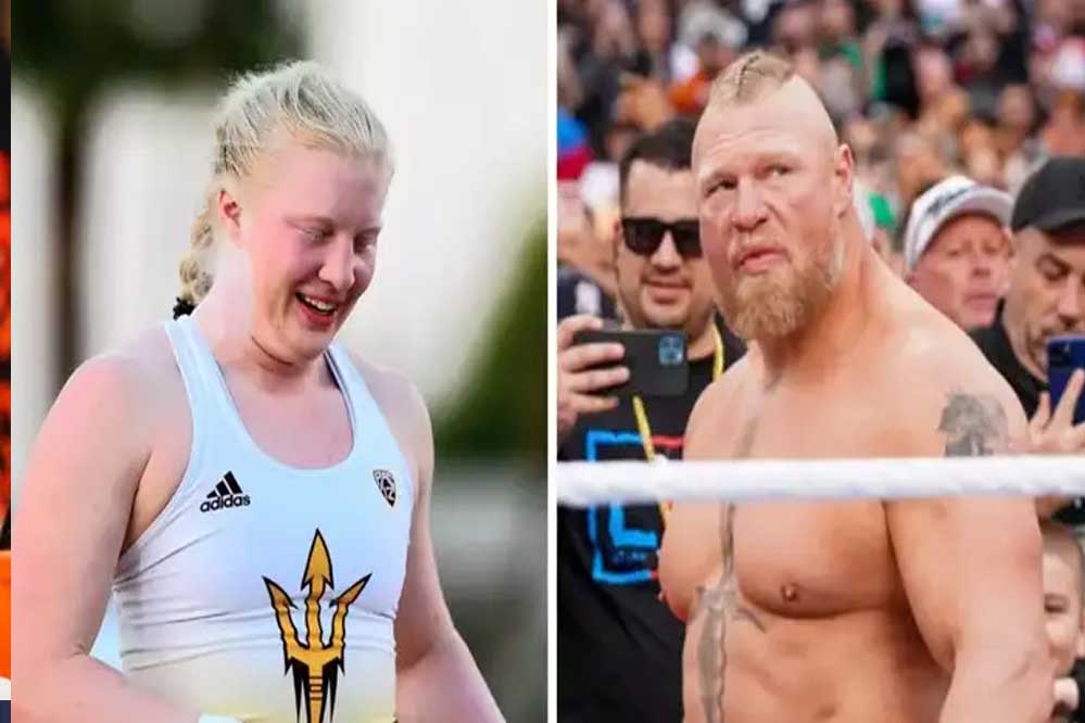 WWE के दिग्गज ब्रॉक लेस्नर की बेटी माया लेस्नर ने आउटडोर ट्रैक एंड फील्ड चैंपियनशिप में शॉट पुट जीता