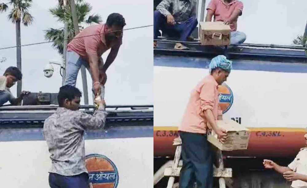 नवादा में पुलिस ने टैंकर को रोक ली तलाशी, तो चौंधियां गईं आंखें, 500 विदेशी शराब  बरामद