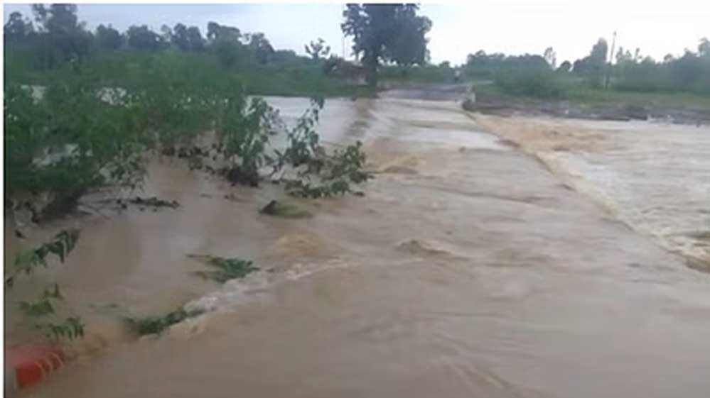 टीकमगढ़, डिंडौरी और गुना में भारी बारिश से कई इलाकों में जलभराव , नदी-नाले उफान पर