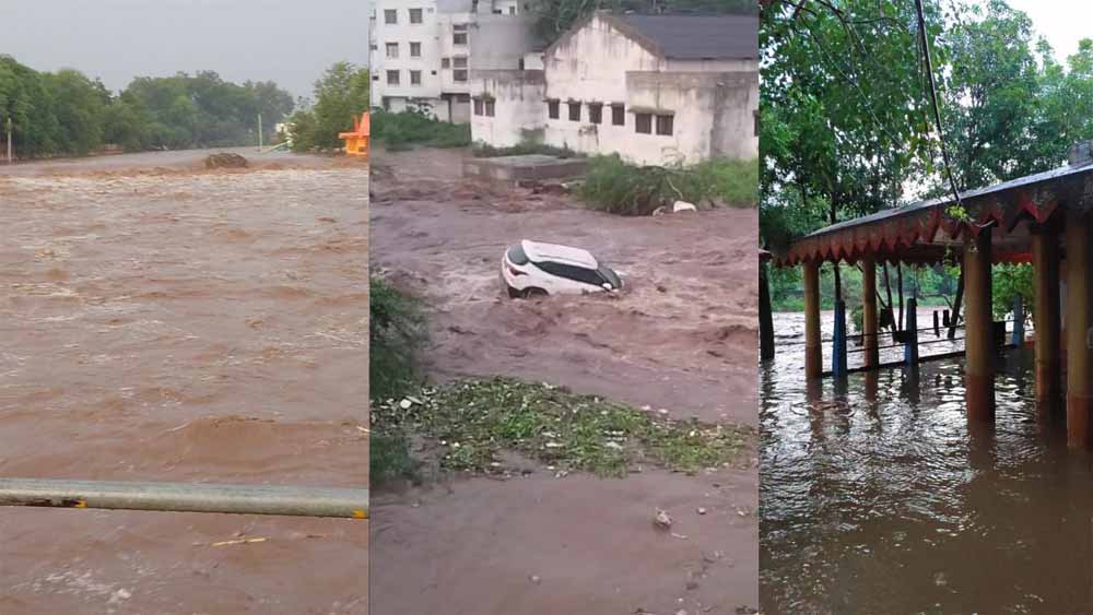 एमपी की रूपा नदी में उफान, बड़वानी के राजपुर में घरों में घुसा पानी, कारें बहीं