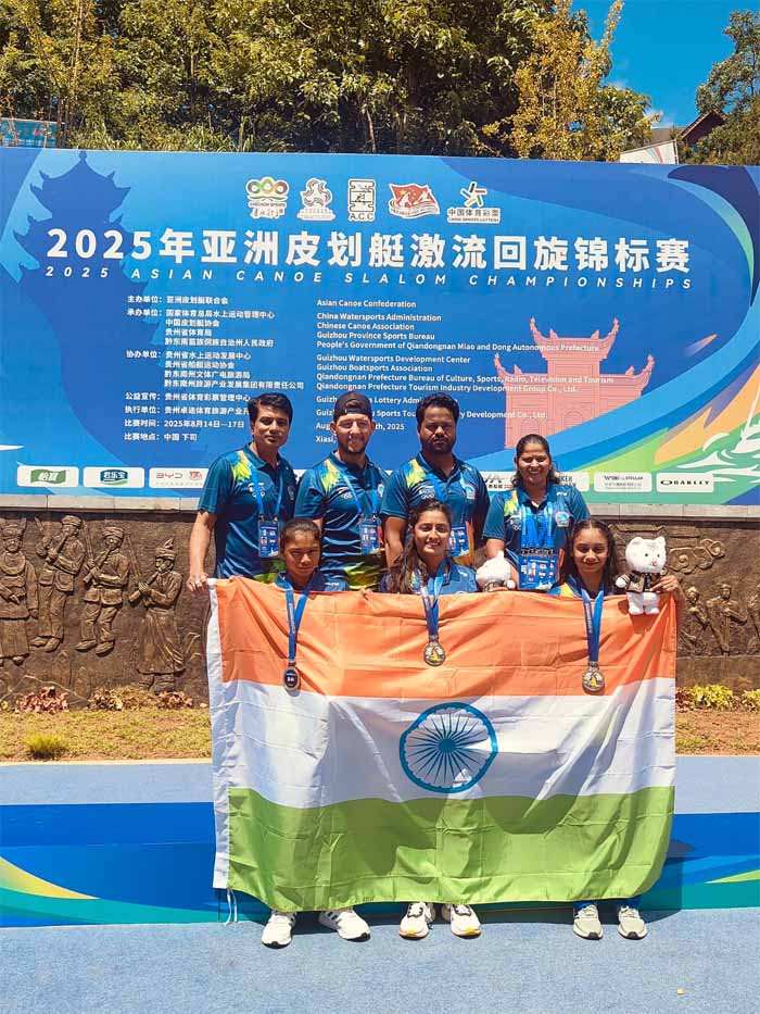 2025 एशियन केनो स्लालम चैम्पियनशिप: चीन में मध्यप्रदेश की खिलाड़ियों ने जीता रजत पदक