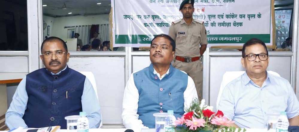 रायपुर : वन मंत्री केदार कश्यप ने की वन विभाग के कार्यों की समीक्षा