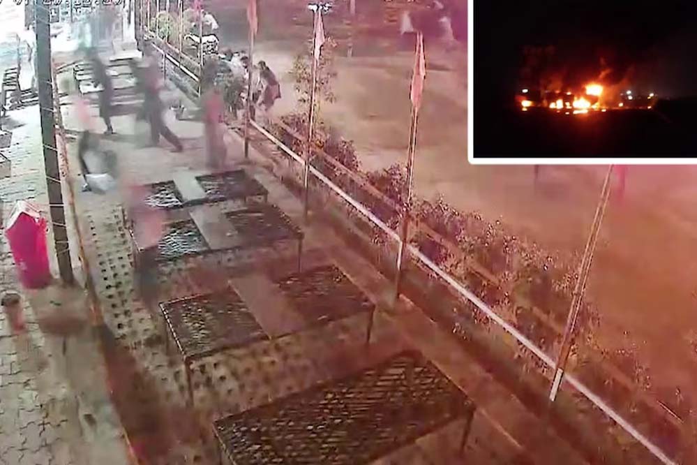 जयपुर-अजमेर हाइवे पर 200 सिलेंडरों में धमाका, CCTV में कैद हुआ खौफनाक मंजर