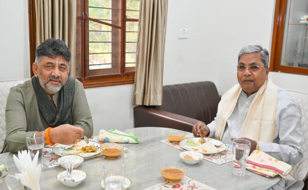 कर्नाटक में सत्ता संतुलन पर मंथन: सिद्धारमैया–डीके शिवकुमार की ब्रेकफास्ट मीटिंग से क्या निकलेगा फ़ॉर्मूला?