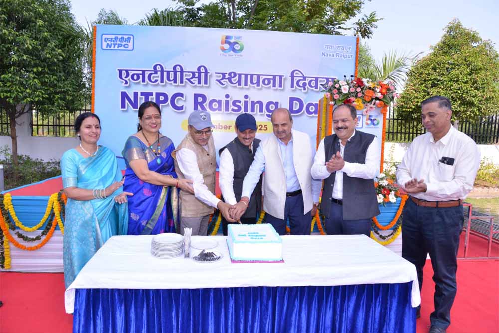 नया रायपुर में एनटीपीसी स्थापना दिवस-2025 उत्साहपूर्वक मनाया गया