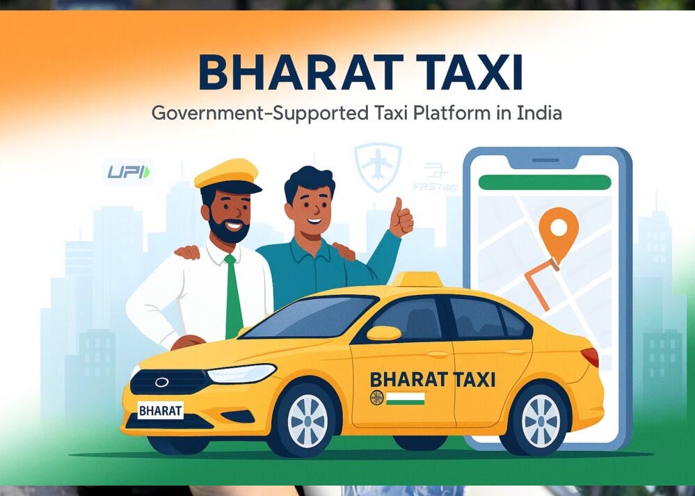 Bharat Taxi की शुरुआत: सस्ता किराया और ड्राइवरों को पूरी कमाई का बड़ा फायदा