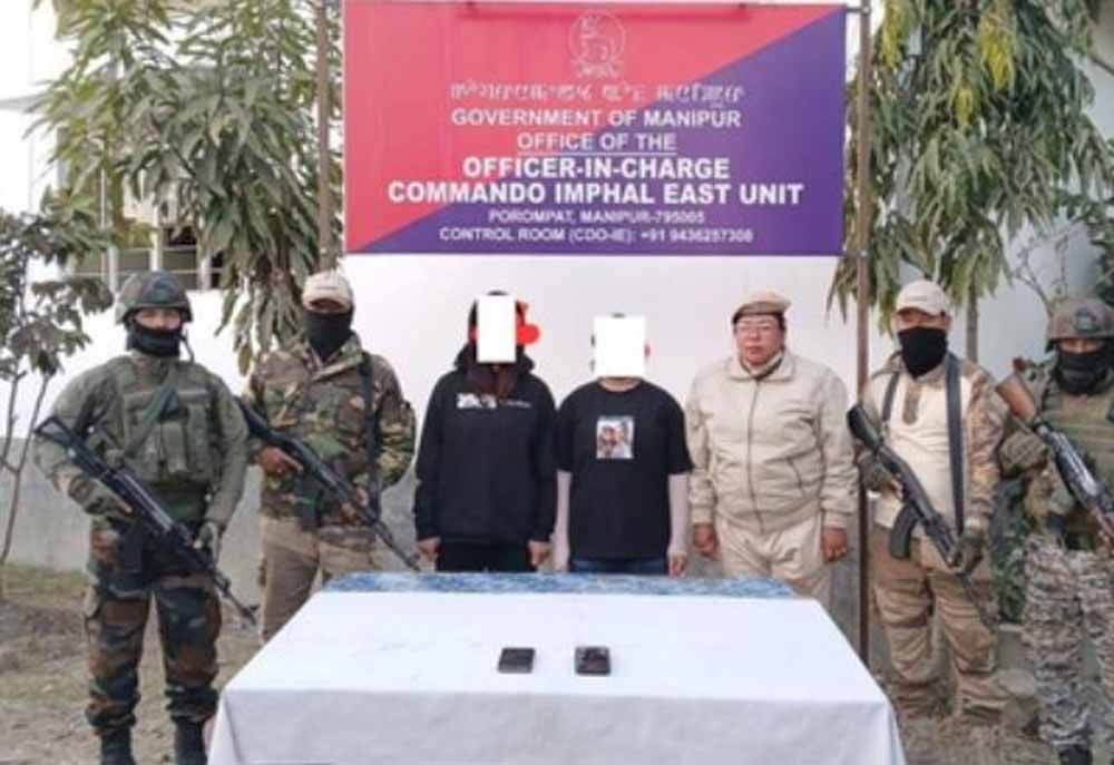 मणिपुर में सुरक्षा बलों की बड़ी कार्रवाई: दो महिलाओं समेत 7 उग्रवादी गिरफ्तार, हथियारों का जखीरा बरामद