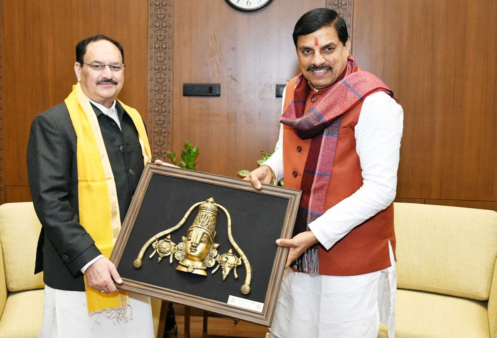 केंद्रीय स्वास्थ्य मंत्री नड्डा से मिले मुख्यमंत्री डॉ. यादव