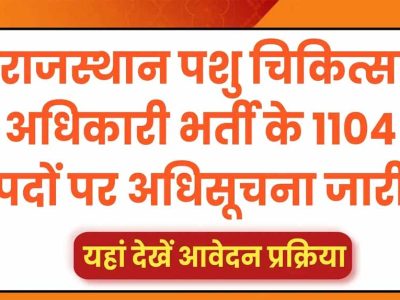 पशु चिकित्सा अधिकारी भर्ती-2025: परीक्षा 19 अप्रैल को, न्यूनतम अंकों का कोई प्रावधान नहीं