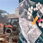 जयपुर में ड्रग्स माफिया पर बड़ी कार्रवाई, दो मंजिला अवैध मकान पर चला बुलडोजर