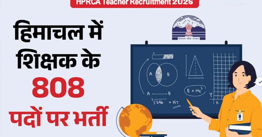 हिमाचल प्रदेश में शिक्षक के 808 पदों पर निकली भर्ती, 17 अप्रैल तक करें आवेदन