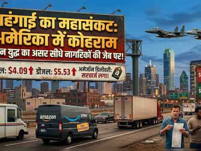 ईरान युद्ध की आग में झुलसा अमेरिका, रिकॉर्ड स्तर पर पहुँची ईंधन की कीमतें, अब जनता पर महंगाई की मार