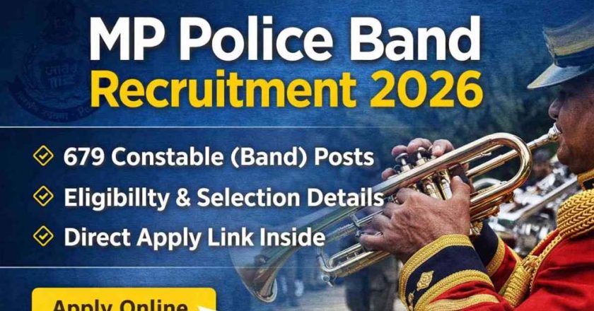 MP पुलिस बैंड भर्ती 2026: आवेदन की अंतिम तिथि बढ़ी, अब इस तारीख तक करें अप्लाई
