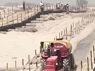 114 पीपों से तैयार हुआ ढेमवाघाट पुल, गोंडा से अयोध्या का सफर अब होगा आसान