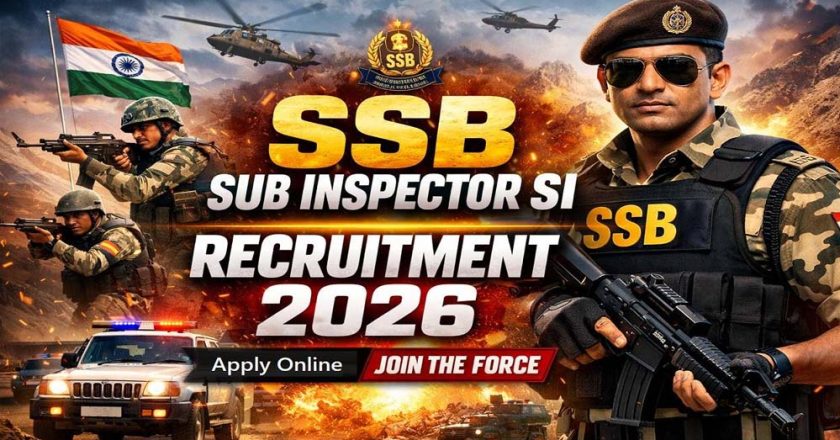 एसएसबी में सब इंस्पेक्टर के 51 पदों पर भर्ती, आवेदन की अंतिम तिथि 20 अप्रैल