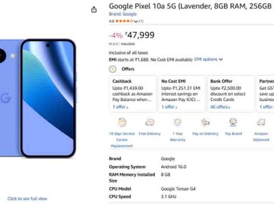 Google Pixel 10a पर मिल रही है भारी छूट और अब बेहद कम कीमत में घर ले आएं गूगल का यह प्रीमियम 5G स्मार्टफोन
