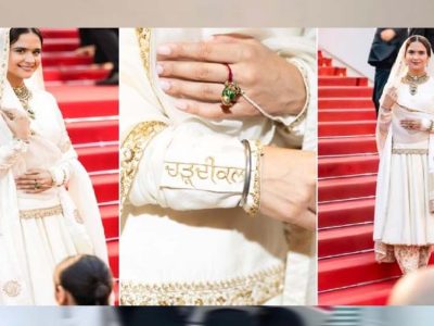 कान्स के रेड कार्पेट पर छाया पंजाबी अंदाज, Rupi Gill ने मिट्टी से जुड़े संस्कारों से जीता दिल