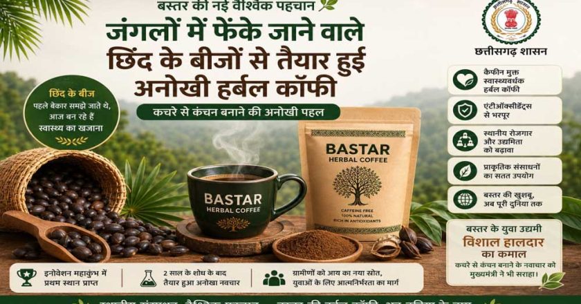 रायपुर : बस्तर की नई वैश्विक पहचान: जंगलों में फेंके जाने वाले छिंद के बीजों से तैयार हुई अनोखी हर्बल कॉफी