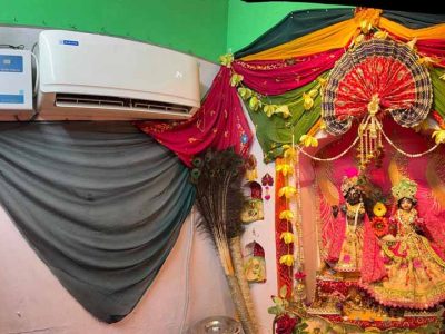 हिसार में भगवान को चढ़ रहा आइसक्रीम का भोग, भीषण गर्मी में मंदिरों के गर्भगृह बने कूल-कूल