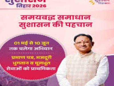 आज से शुरू होगा सुशासन तिहार 2026: 01 मई से 10 जून तक प्रदेश भर में चलेगा अभियान