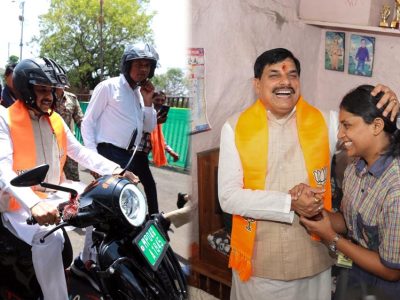 स्कूटी से 12वीं टॉपर चांदनी के घर पहुंचे CM मोहन यादव, तंग गलियों में देख लोग रह गए हैरान