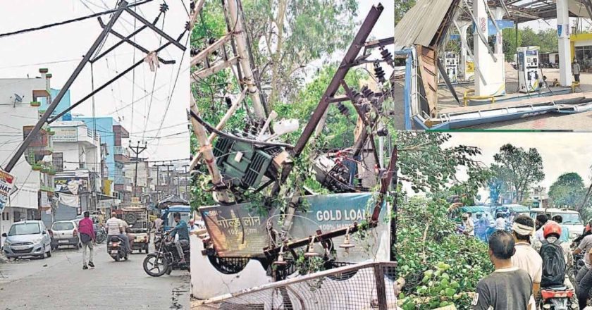 बरेली में आंधी का कहर: 419 बिजली पोल टूटे, 23 ट्रांसफार्मर फेल, शहर अंधेरे में