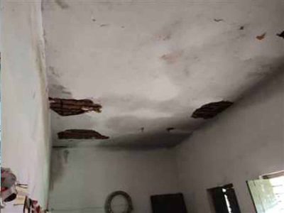 कोंडागांव में पंचायत भवन की छत का पलस्तर गिरा, दो प्रशिक्षु युवतियां घायल